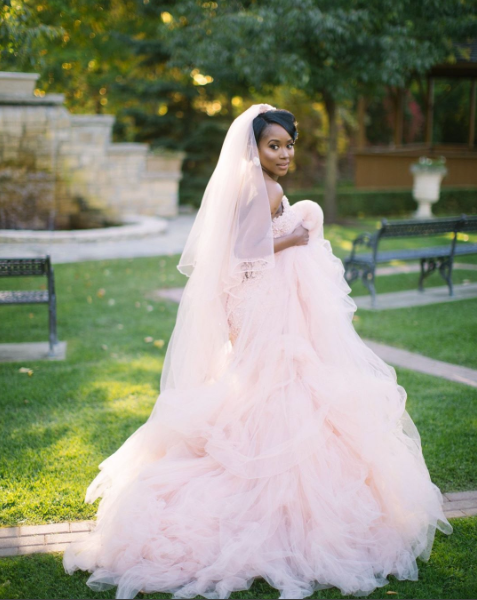 Black Wedding Moment Of The Day: This Bride Is Oh So Pretty In Pink And It's Everything
